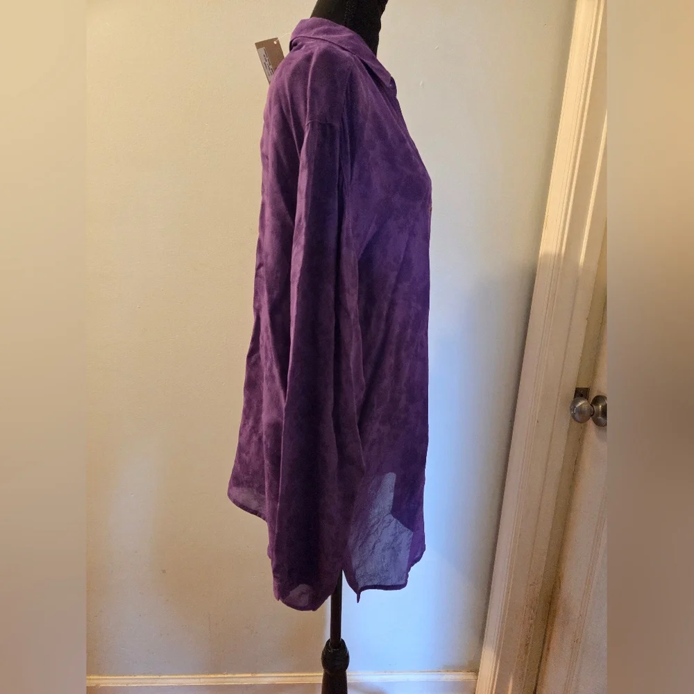 NWT Tianello Rich Purple Blouse - Picture 2 of 7